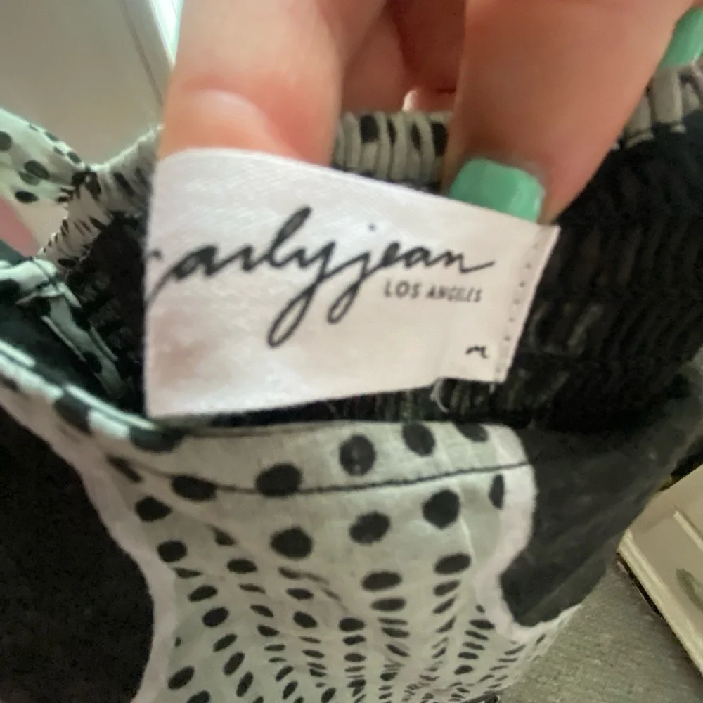 Carly Jean Los Angeles Black and White Polka Dot Maxi Dress - Picture 9 of 9